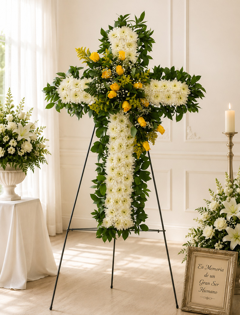 Cross Funeral Flowers Miami