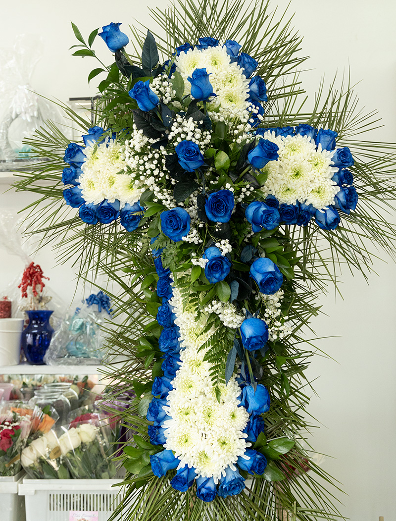 Cross Funeral Flowers.