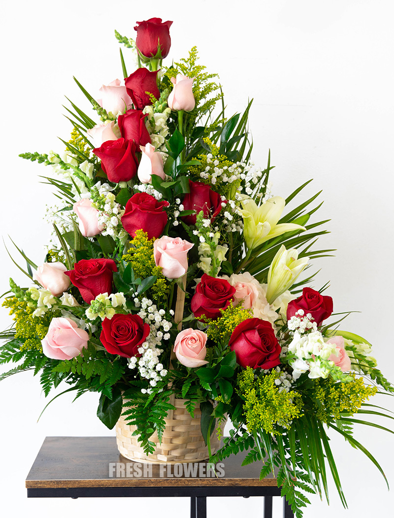 Pink Mix roses Espiral. Store Flowers in Hialeah