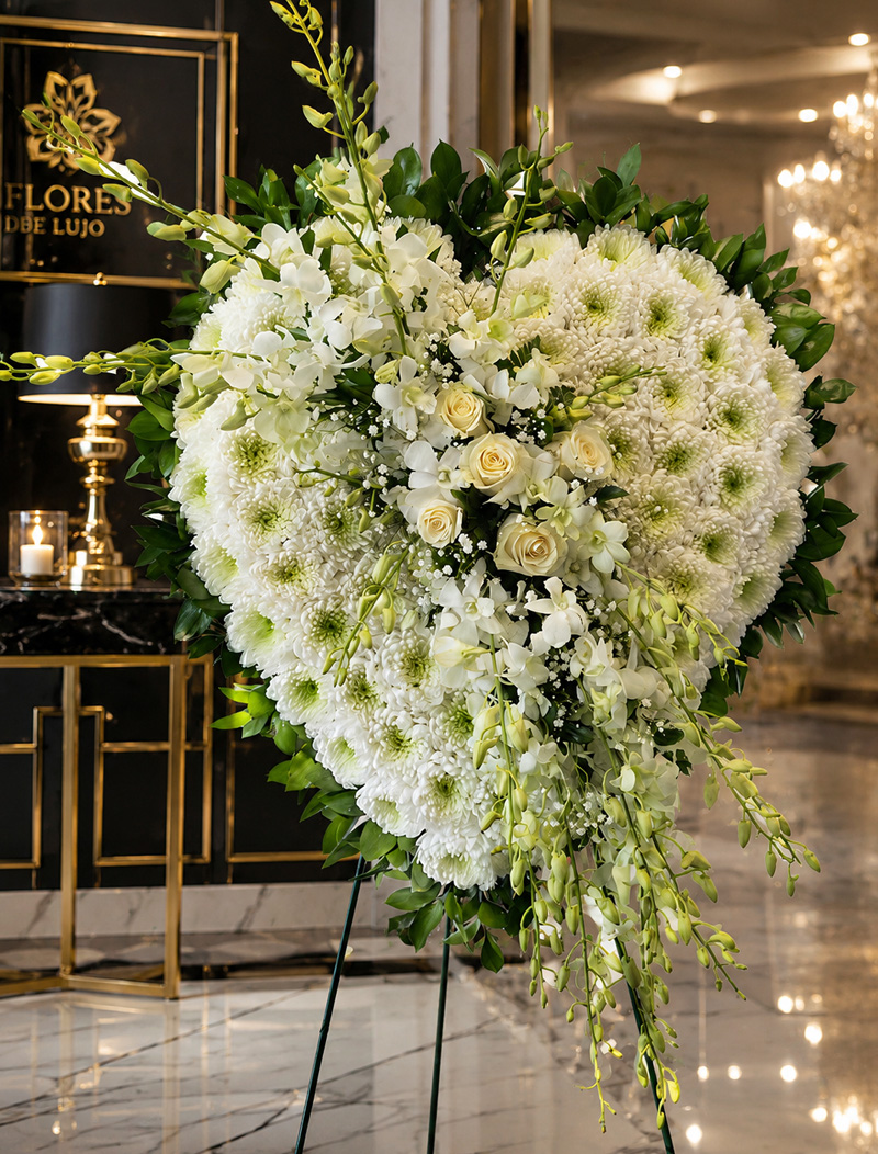 heart deluxe funeral flowers