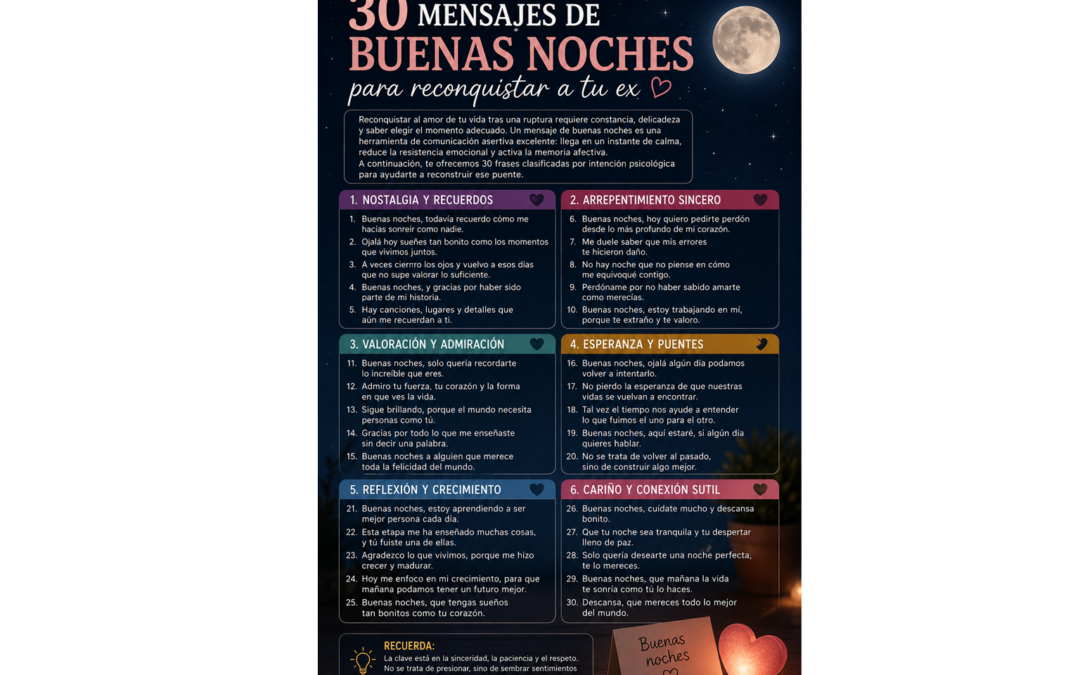 30 Mensajes de Buenas Noches