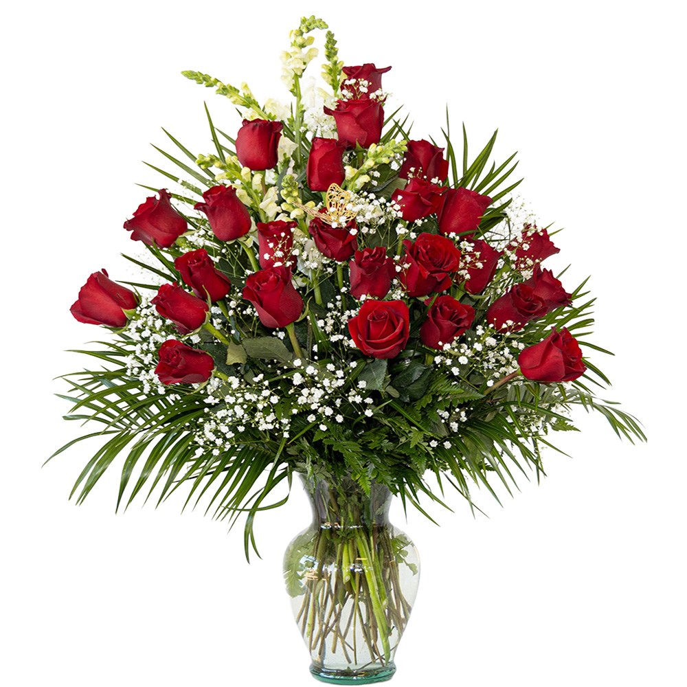 25 red roses