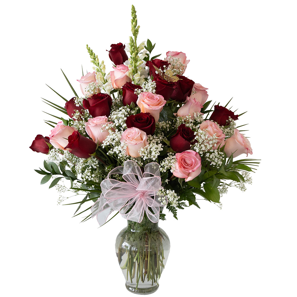 Floral arrangement Julieth 25 pink red roses
