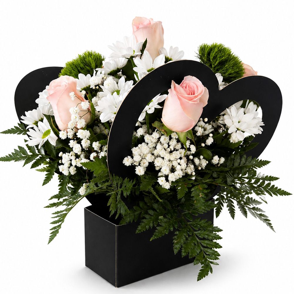 Love Heart B2. Flowers Pink