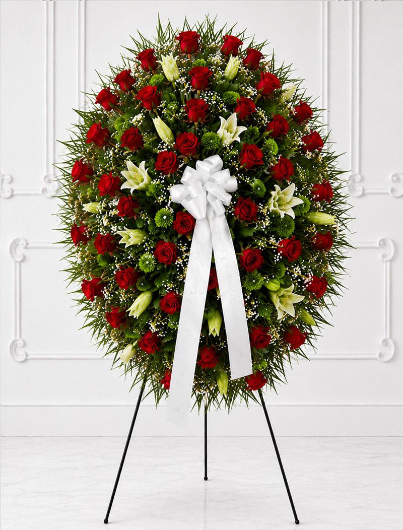 Standing Spray 50 Red Roses