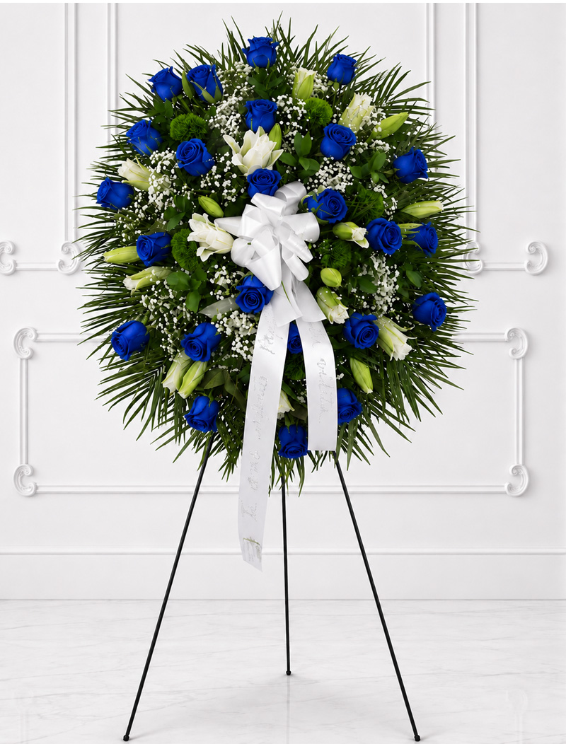 Standing Spray Blue roses