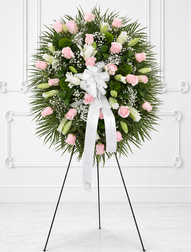 Standing Spray 25 Pink roses